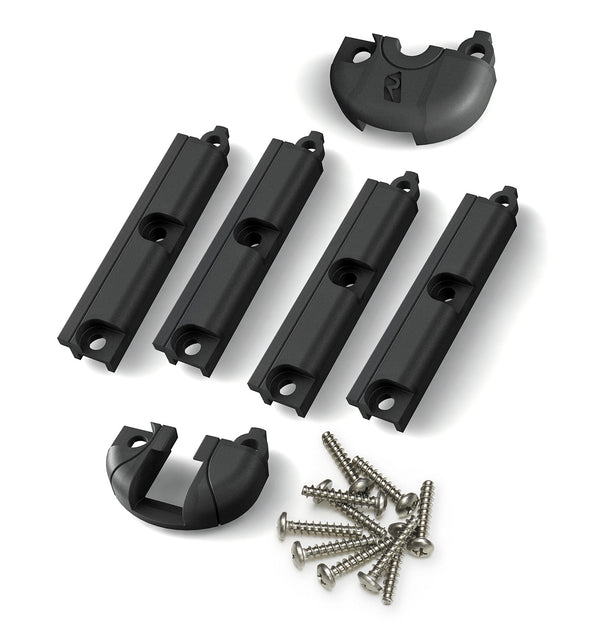 Rail attachment for kayak, black plastic 120/200mm