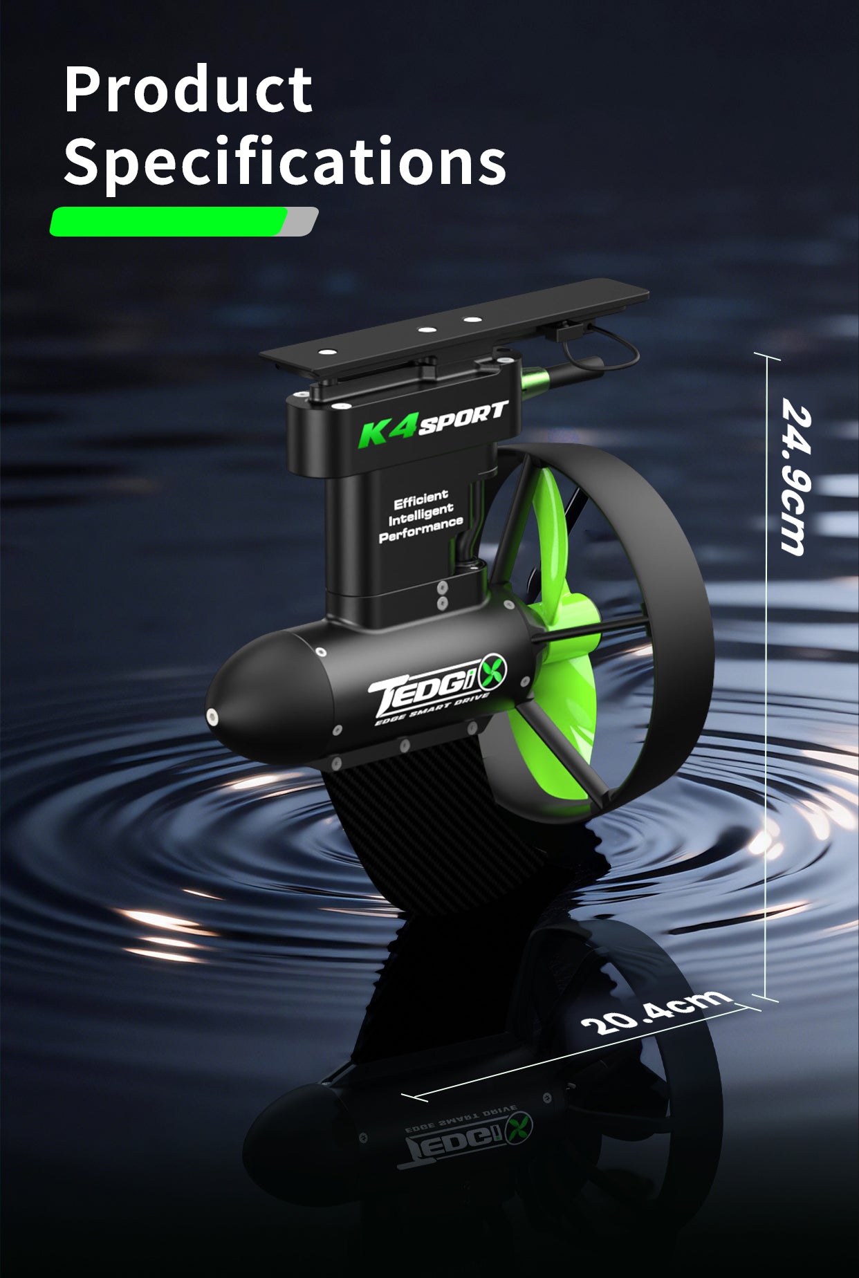 EDGE K4 electric motor for SUP and kayak